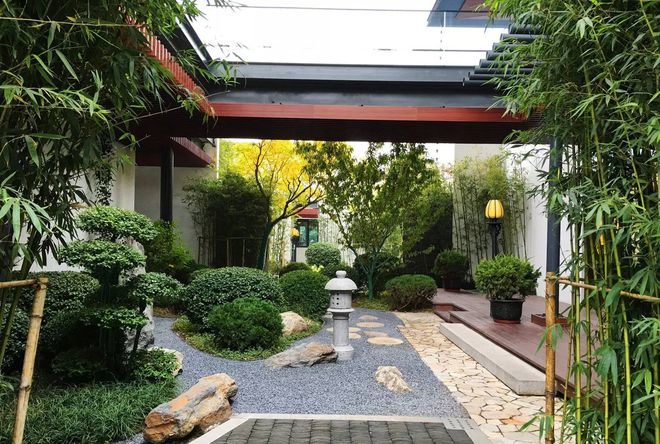 天博体育官方平台入口私家“中式庭院”设计恬静自然的中式花园才是院子应有的样子(图9)